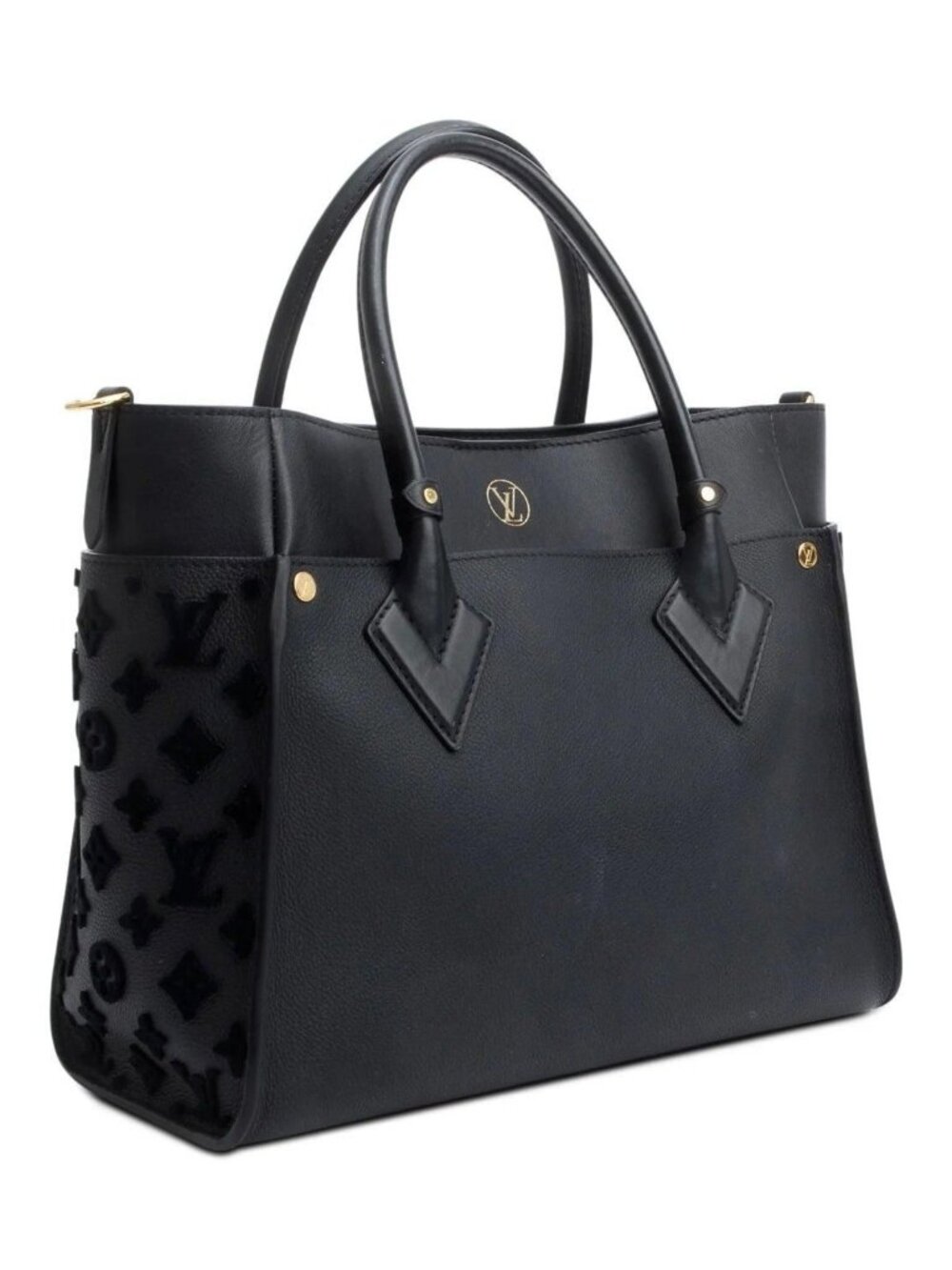 LOUIS VUITTON LV 2022 Black Calf Monogram Tufting On My Side MM - Picture 7 of 8